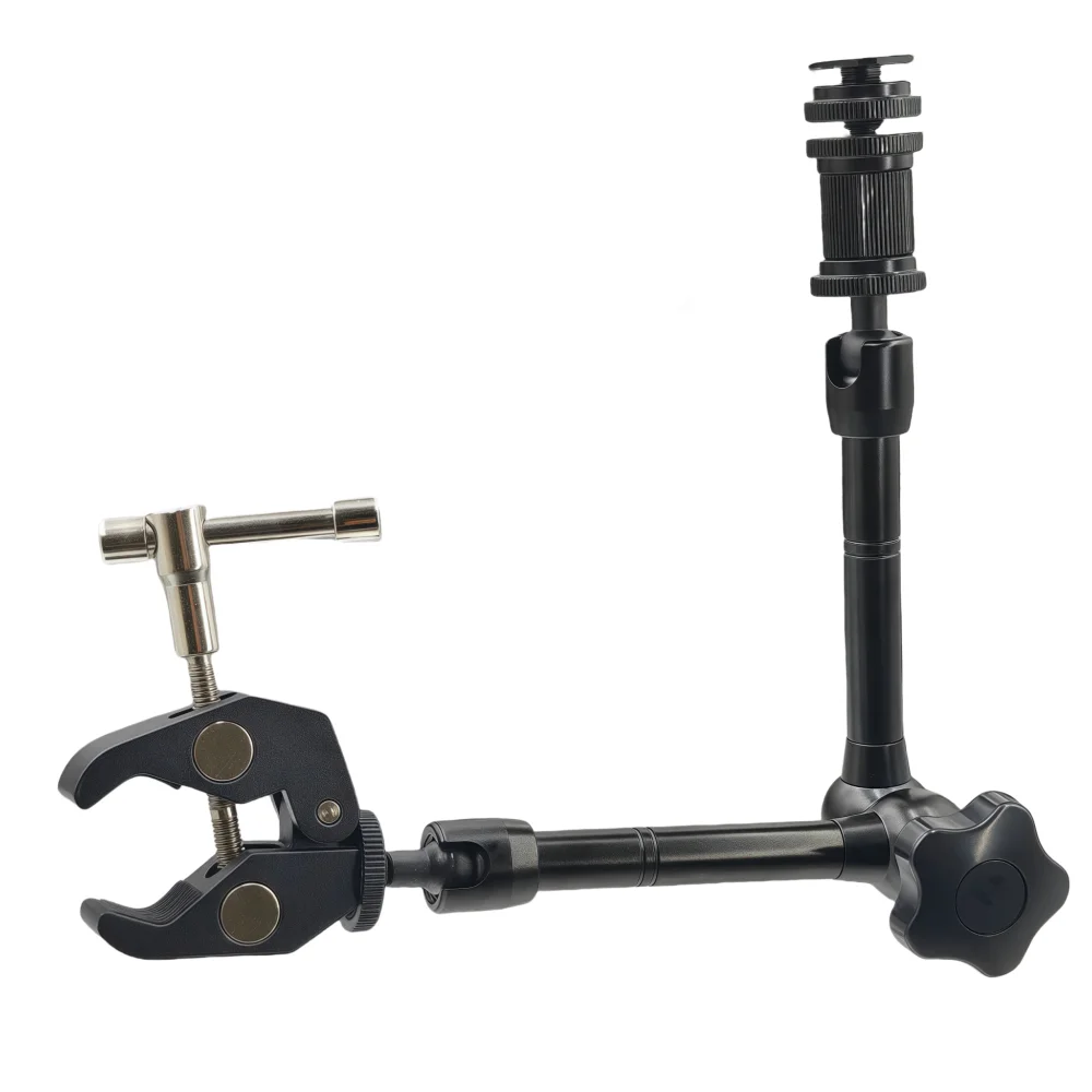 Magic Arm aus Metall, 27,9 cm, mit Super-Klemme für verschiedene Action-Kameras, DSLR-LCD-Monitore, LED-Leuchten, Handy-Zubehör – Detail 6