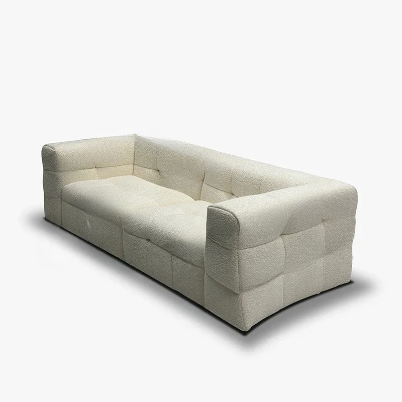 Marshmallow living room sofa Italian lamb wool fabric sofa