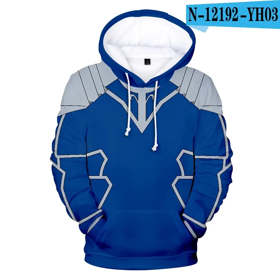 

Fate stay night character 3d printing man/woman autumn fashion anime japanese hoodies sweatshirt long sleeves pollover