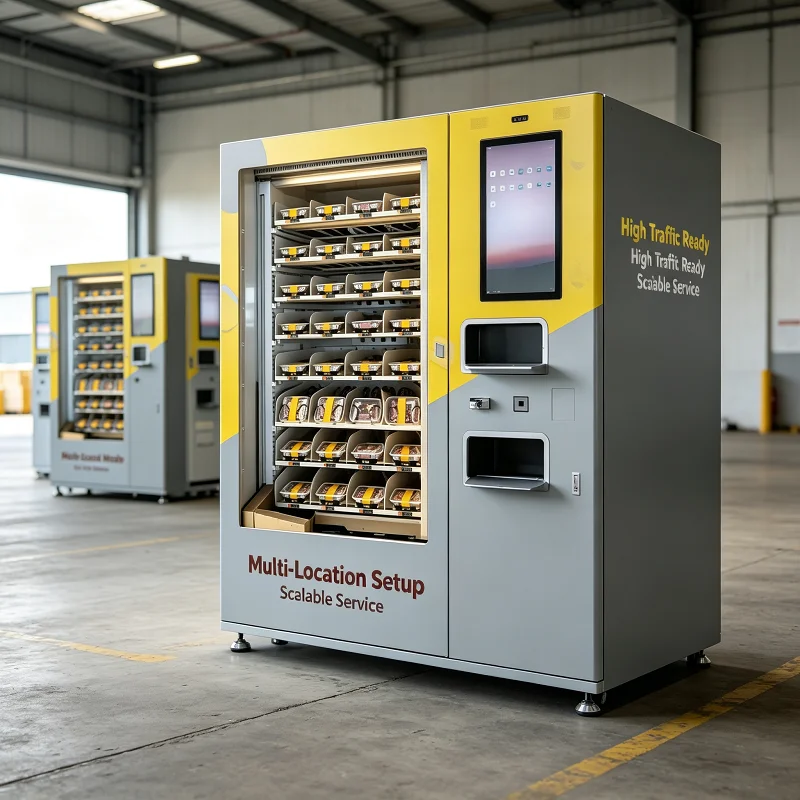 Hot Food Vending Machine Intelligent Meal Serving System Self-Service Catering Kiosk Commercial Dispenser for Campus Bank