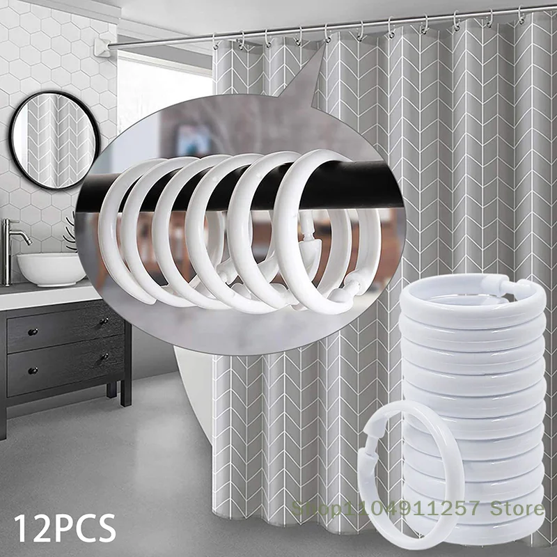 

12 Pcs Open Curtain Rings Curtain Rings Round Rings Shower Curtain Clips For Curtains And Curtain Rods