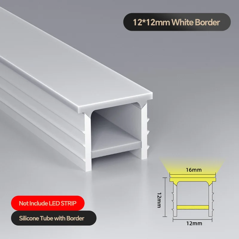 6–9m 20m flexibel siliconen LED-profiel met diffuser voor inbouw lineaire verlichting Buigbare rand of randloos Zwart Wit