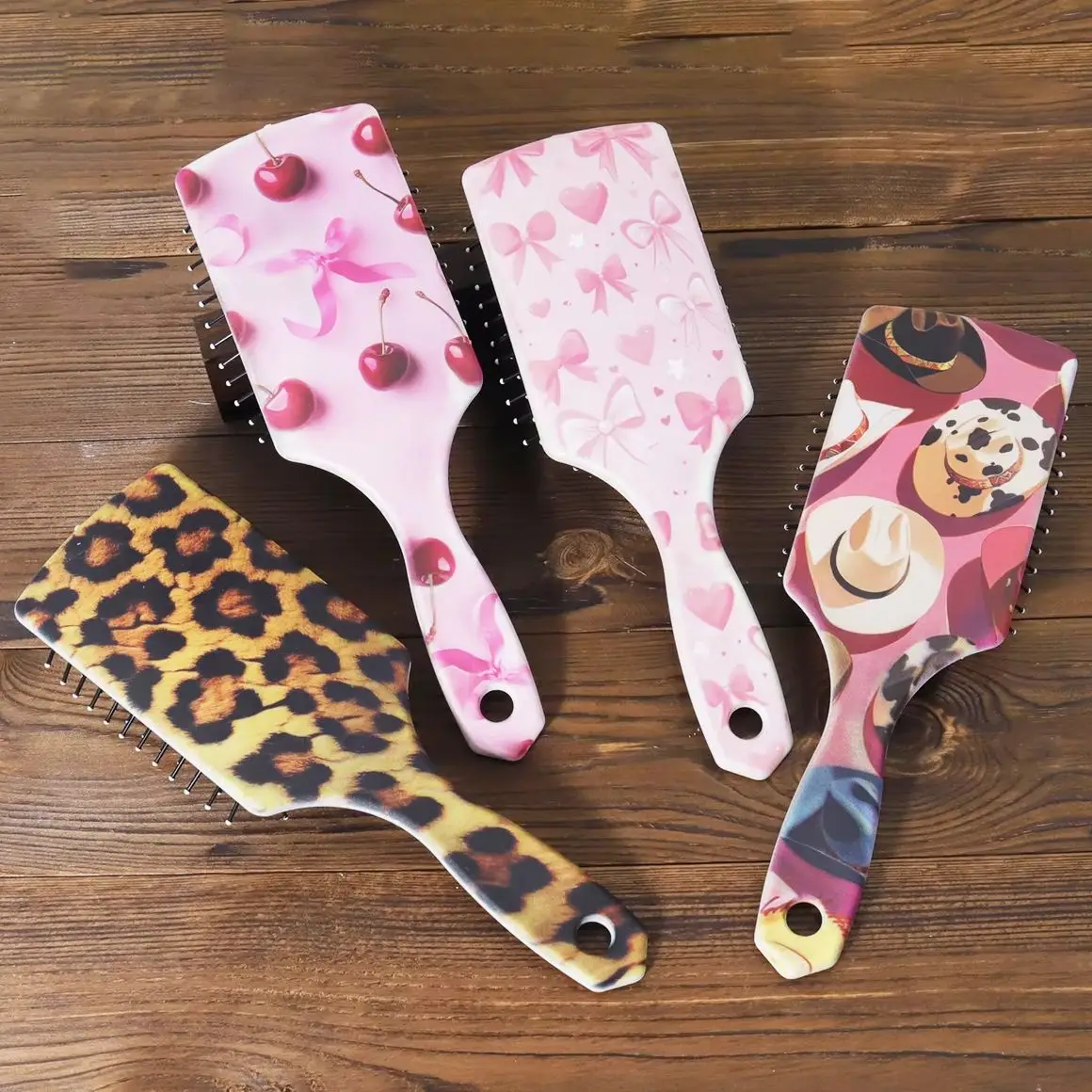 1 шт. квадратная расческа с подушкой безопасности с принтом, удобная антистатическая воздушная подушка, нейлоновая щетка, портативная расческа, специально для париков из натуральных волос