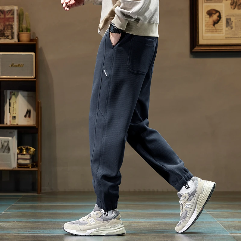 

Men's autumn casual sports pants, loose knit ankle pants, 2024 new men's pants