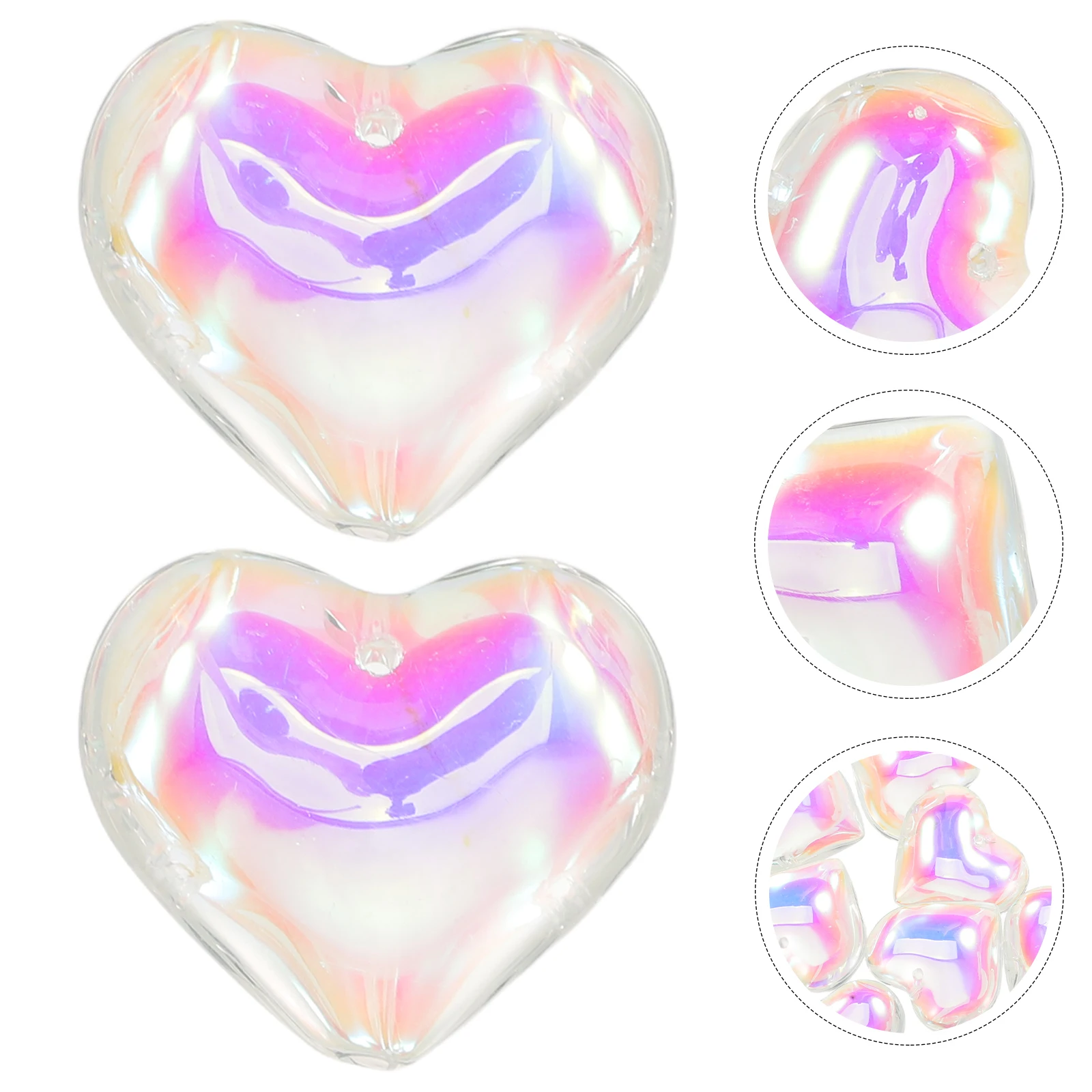 

16 шт., стеклянный подвесной кулон в форме сердца «Ловец солнца», яркие отражения, декор для дома и сада, идеально подходит для юбилея и праздника