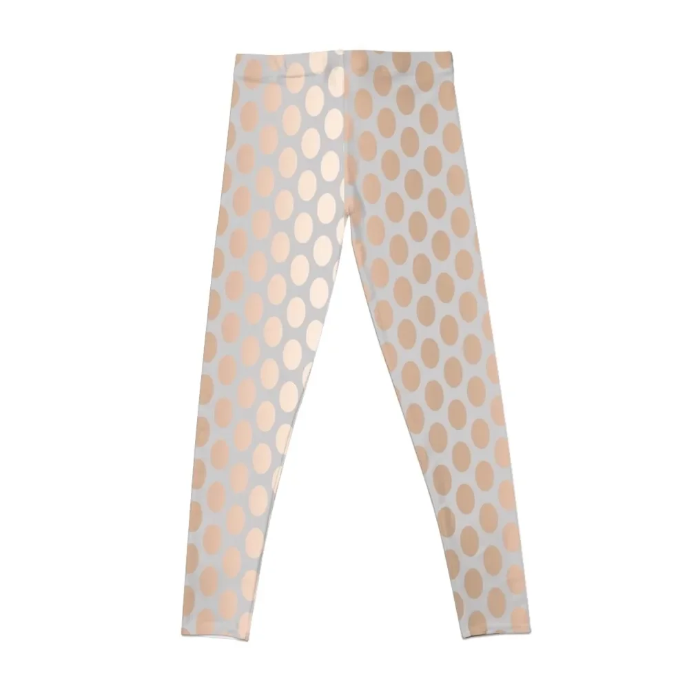 Elegant rose gold polka dots pattern Leggings legging push up sport legging high waist Legging sexy woman Womens Leggings