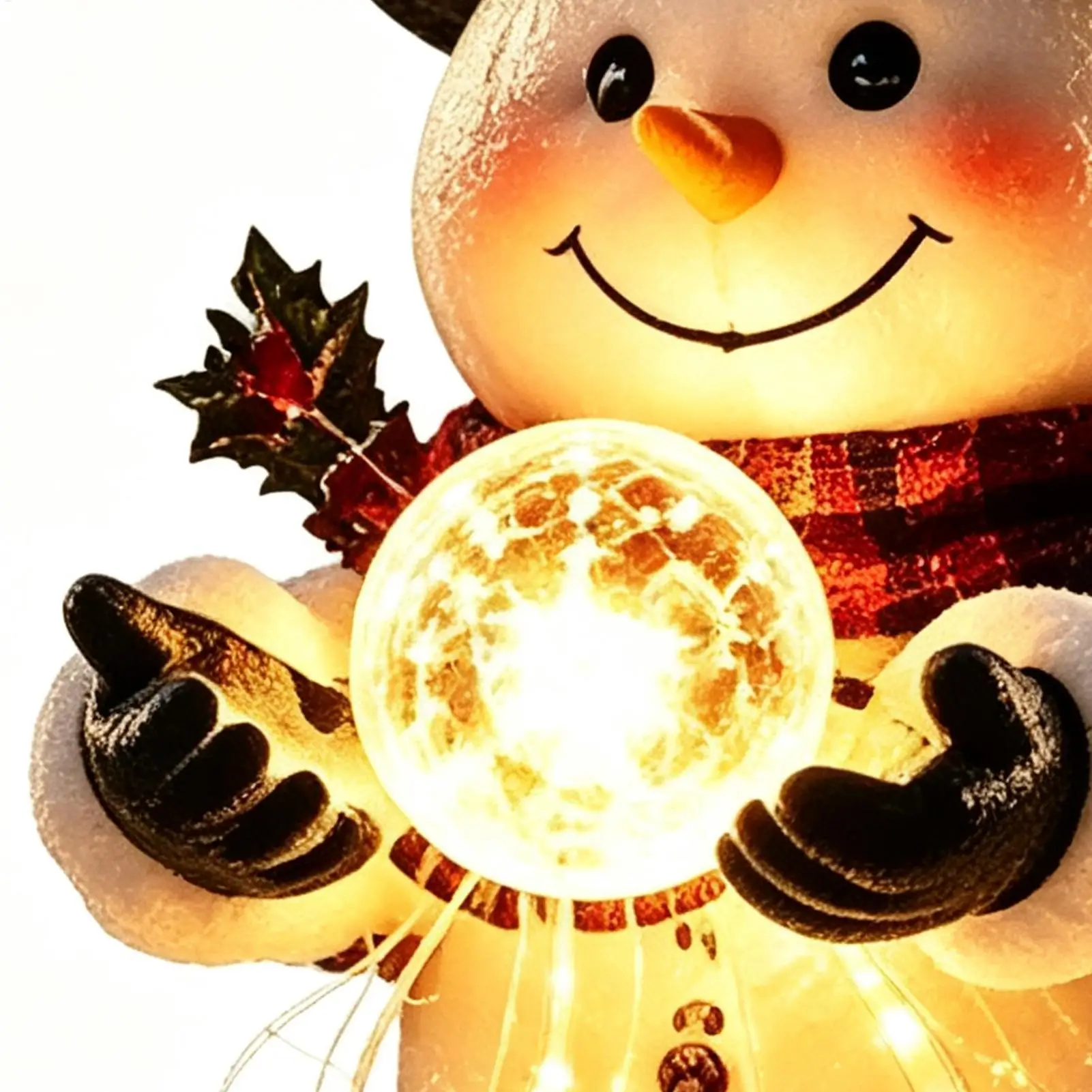 Christmas Pathway Lights 60cm Solar Snowman Stake String Light Waterproof Holiday Stake Lamps for Outdoor Garden Backyard Patio view 5