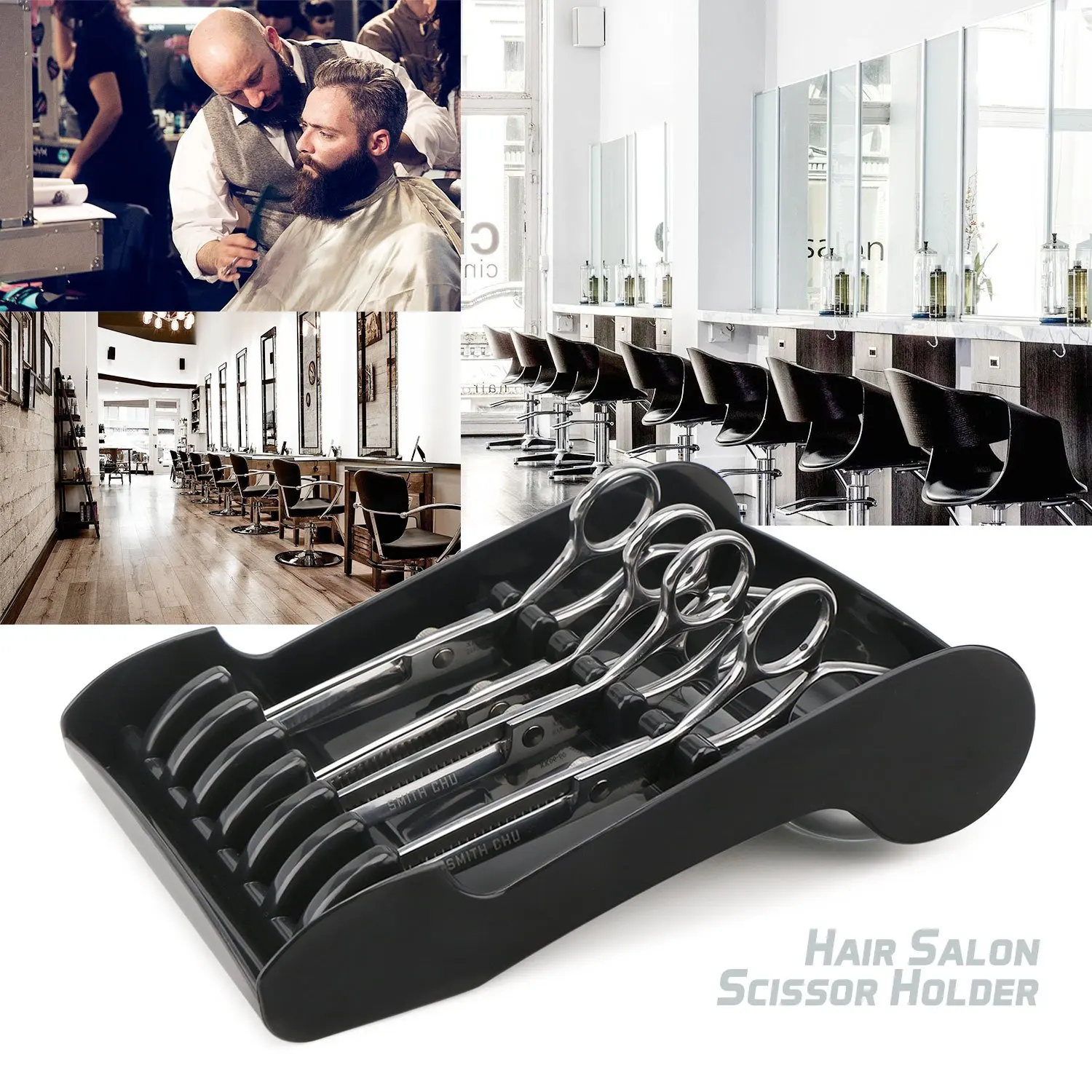 Barber Scissors Storage Rack Salon Scissors Holder Container Professional Hair Cutting Shears Display Box Hairdressing Accessory