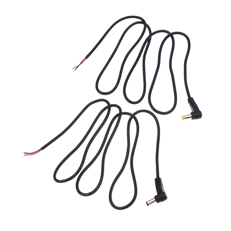 5.5 X 2.1mm/2.5mm Right Angle DC Power Cable DC Male Plug Power Connector Plug Connector Extension Line