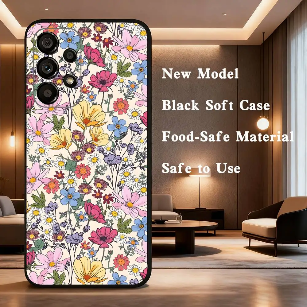 B-Betsy Ann W-Wiltshire London حافظة لهاتف سامسونج جالاكسي A73,31,32,72,41,53,52,71,22,5G,Note,J7,8,9 غطاء أسود ناعم