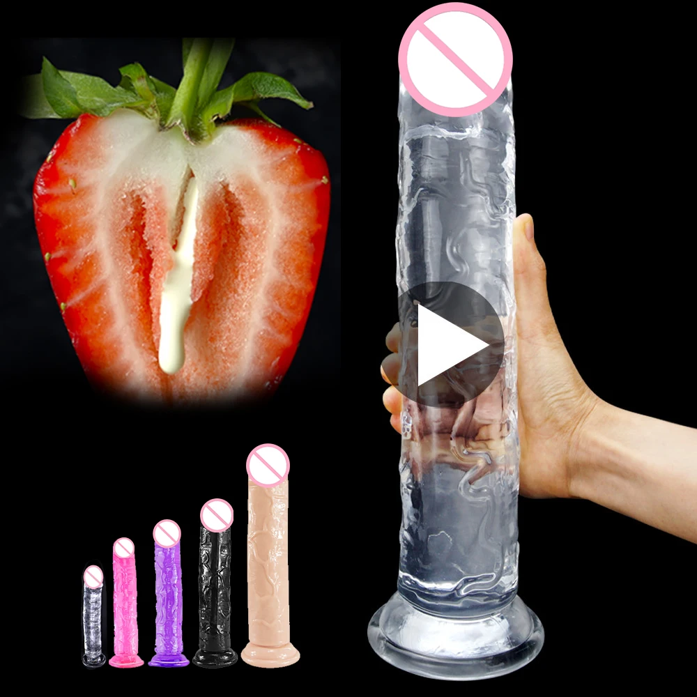 Dildo Realista para Mulheres, Masturbação, Ventosa, Geleia Suave, Pênis Grande, Plug Anal, Erotic Sex Toys, Adult Shop, XXL