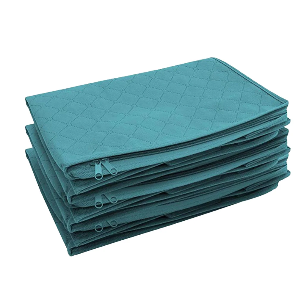 

3Pcs Storage Box Clear Window Zipper Closure Dustproof Bag for Efficient Housework Large Capacity Foldable Organizer Printed