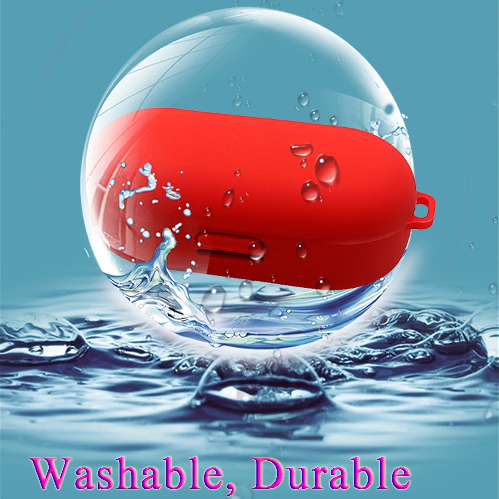 جراب واقٍ من السيليكون المقاوم للصدمات قابل للغسل ، جراب واقٍ لسماعات رأس Bose الرياضية اللاسلكية مع حلقة تسلق