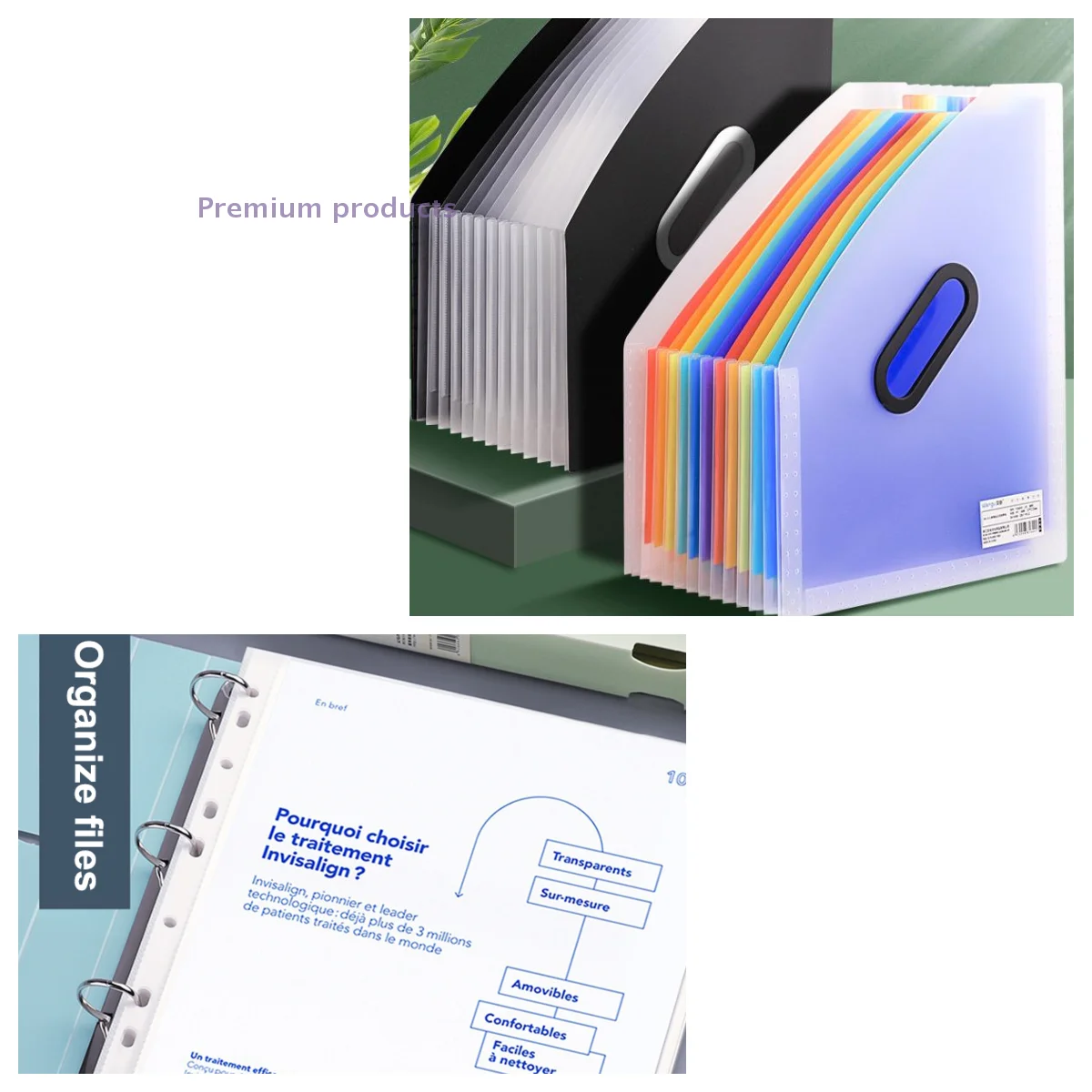 

1PC Vertical Portable Expandable Organ Bag Multi-Layer Paper Organizer for Students And Office Files