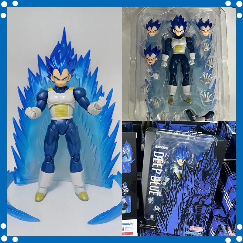 Dragon Ball Demoniacal Fit DF SHF Diepblauw Vegeta Super Saiyan Full Power Vegeta Anime Action Figure Collector Speelgoed Model Gift