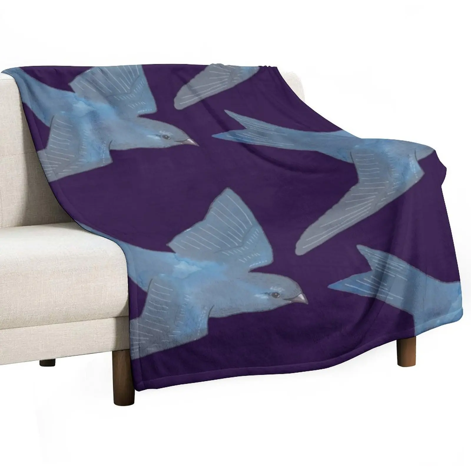 Purple Martin bird Throw Blanket Sleeping Bag Soft Beds Luxury Beautifuls funny gift Stuffeds Blankets