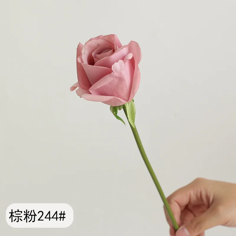 10 Stück Feuchtigkeitsspendende Rosen mit Echtem Touch, Künstliche Blumen, Brautstrauß, Hochzeitsrosen, Party- und Heimdekoration, Valentinstagsgeschenkstrauß – Detail 6
