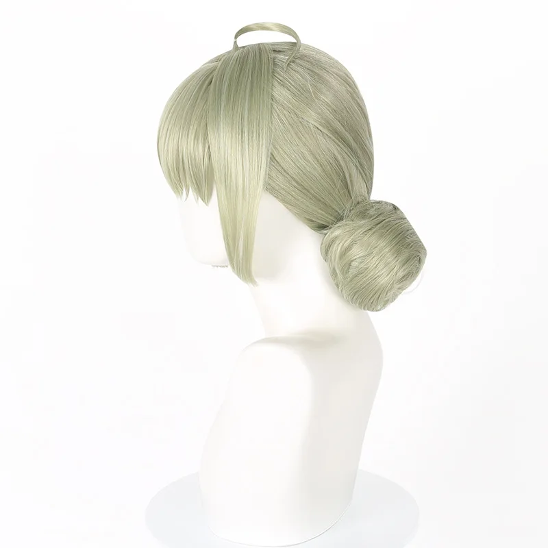 Anime Gushing Over Magical Girls Araga Kiwi Cosplay Wig Cyan Short Hairs Wigs with Twin Tails Heat Resistant Synthetic Hair