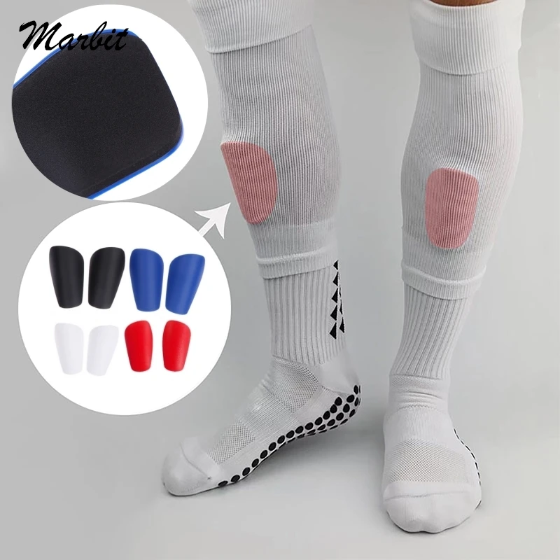 New 1Pair Mini Lightweight Portable Soccer Shin Guards Wear Resistant Shock Absorbing Leg Training Shank Plates Mini Shin Guards