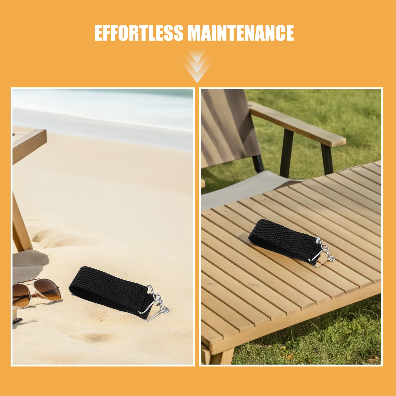 8Pcs Patio Lounge Chair Reinforcement Strap Heavy Duty Replacement Belt Foldable Outdoor Chair Repair Accessories Anti-Break