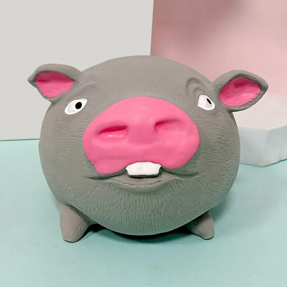 ยางหมูของเล่นการ์ตูนหมูความเครียดบรรเทาบีบของเล่นสําหรับเด็กผู้ใหญ่แบบพกพา Fidget ตกแต่งน้ําหนักเบาของเล่นสัตว์ Fidget