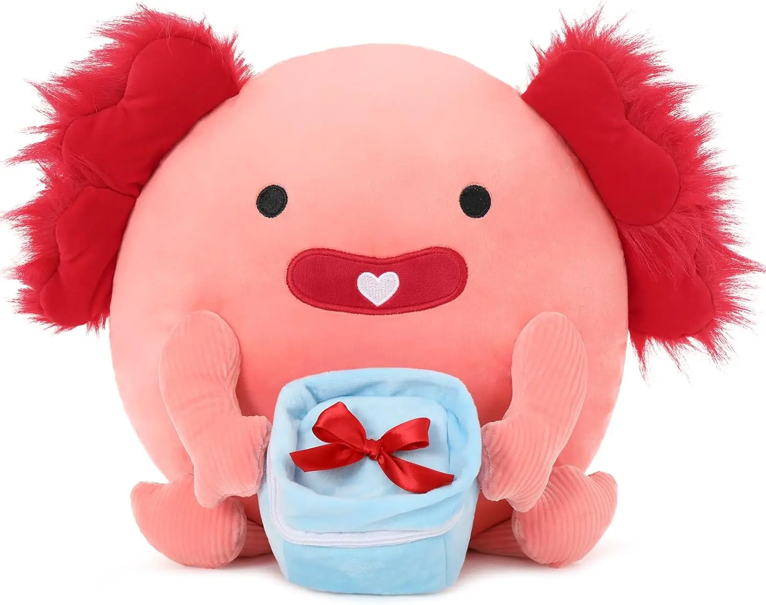 Original 14-Inch Cynthia The Pink Axolotl - Soft & Squishy Axolotl Stuffed Animal Toy - Gift for Girls,Boys