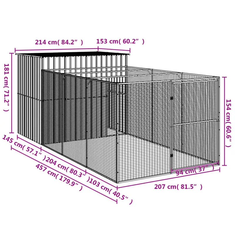 

Dog House Anthracite Galvanized Steel Tough Dog House