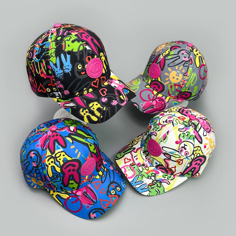 

Graffiti Letter Baseball Hats New Unisex Outdoor Breathable Personal Sunshade Hip Hop Versatile ins Fashion Hardtop Peaked Caps