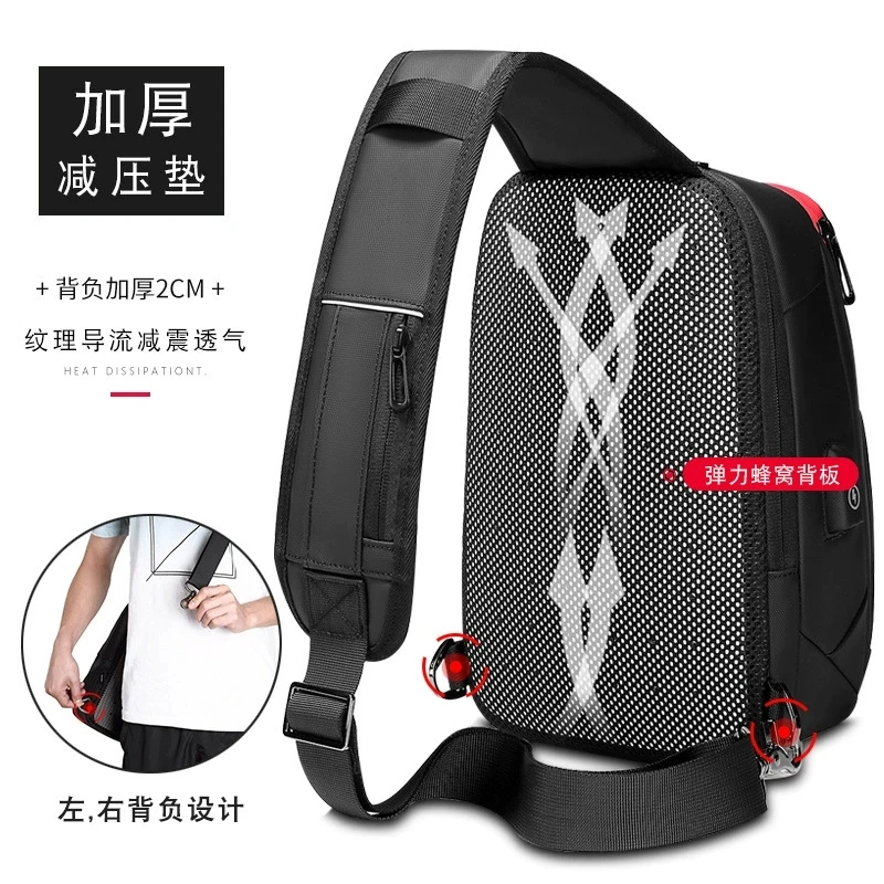 جديد الرجال حقيبة صدر للرجال الأعمال حقيبة كتف مفردة سعة كبيرة حقيبة كروسبودي تنفس حقيبة رياضية عادية