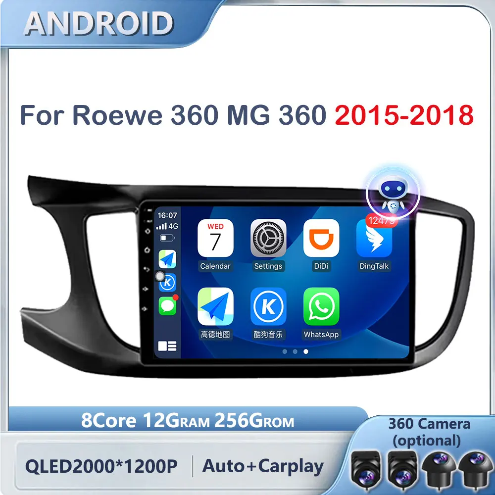 

9 "4G Android OS для Roewe 360 MG 360 2015-2018 автомобильный беспроводной Carplay Android авто радио навигация GPS мультимедийный видеоплеер