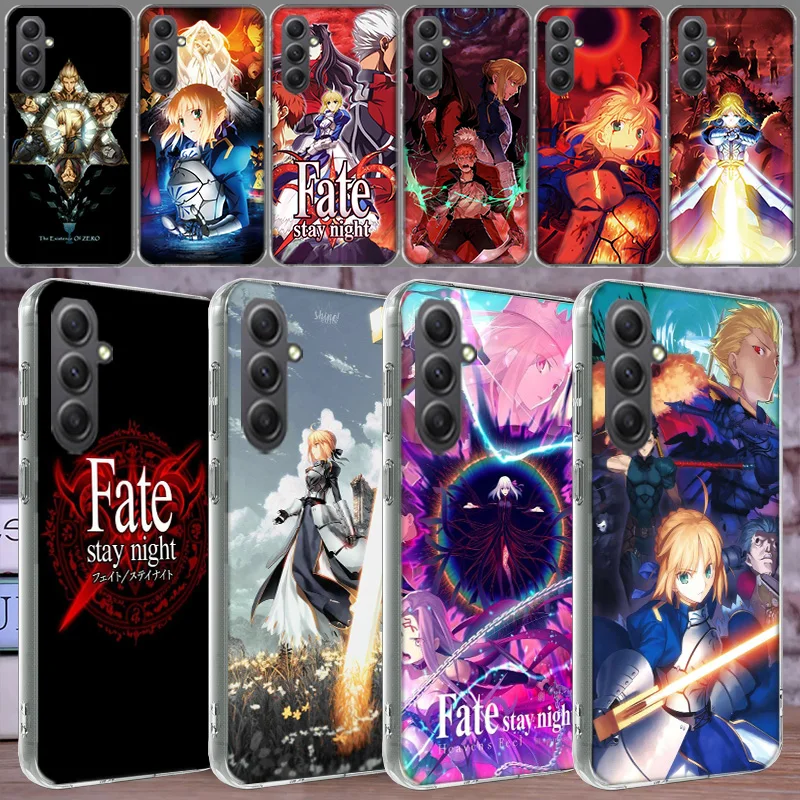 Bilibili F-Fate Stay Night Phone Case for Samsung A16 A26 A36 A56 A17 A37 A57 A07 A06 A02S A03 A04S A05S Galaxy Note 20 10 A50S