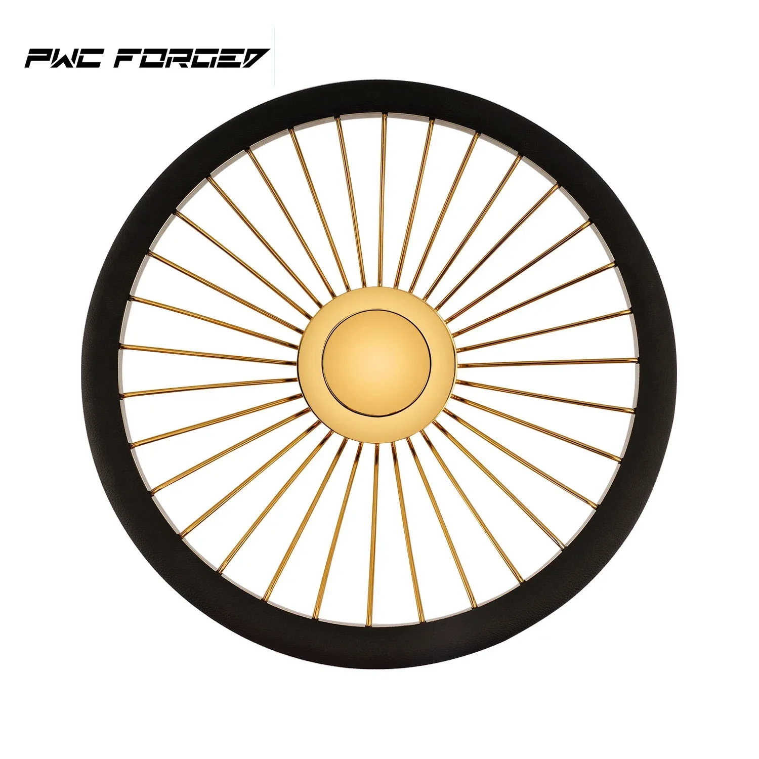 

Popular Hot sell Car 15 Inch Chrome Wire Gold Spokes Steering Wheel
