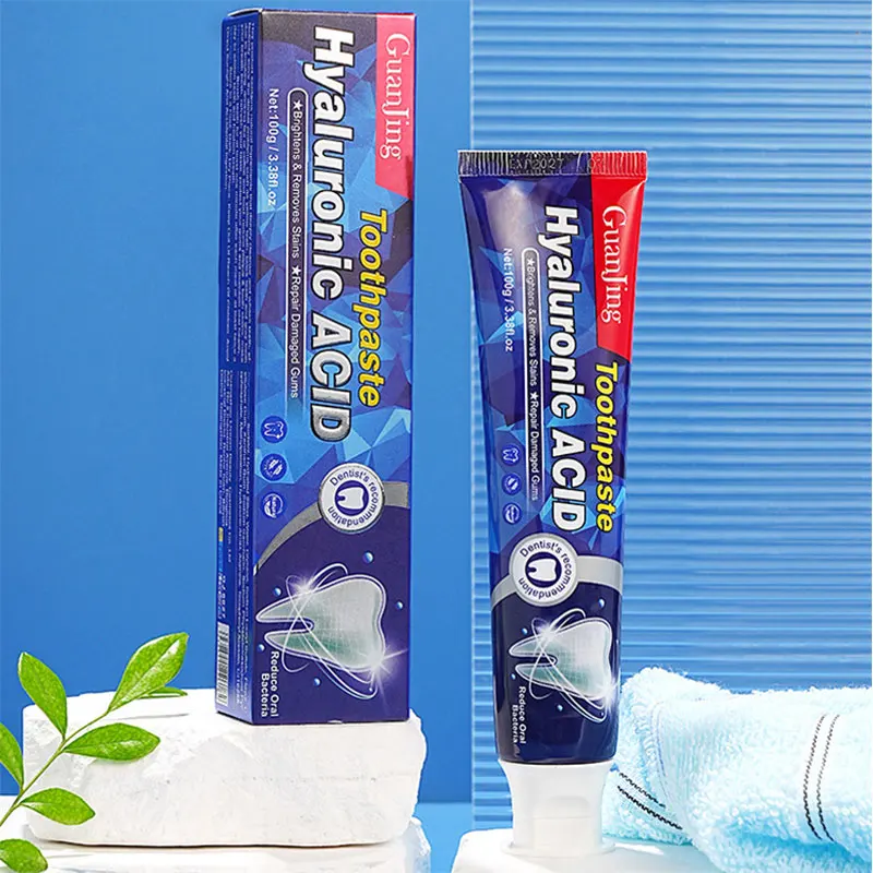 

Hyaluronic Acid Toothpaste Tooth Stain Removal Smoke Stain Cleaning Brightening Teeth Oral Cleaning Care 100g