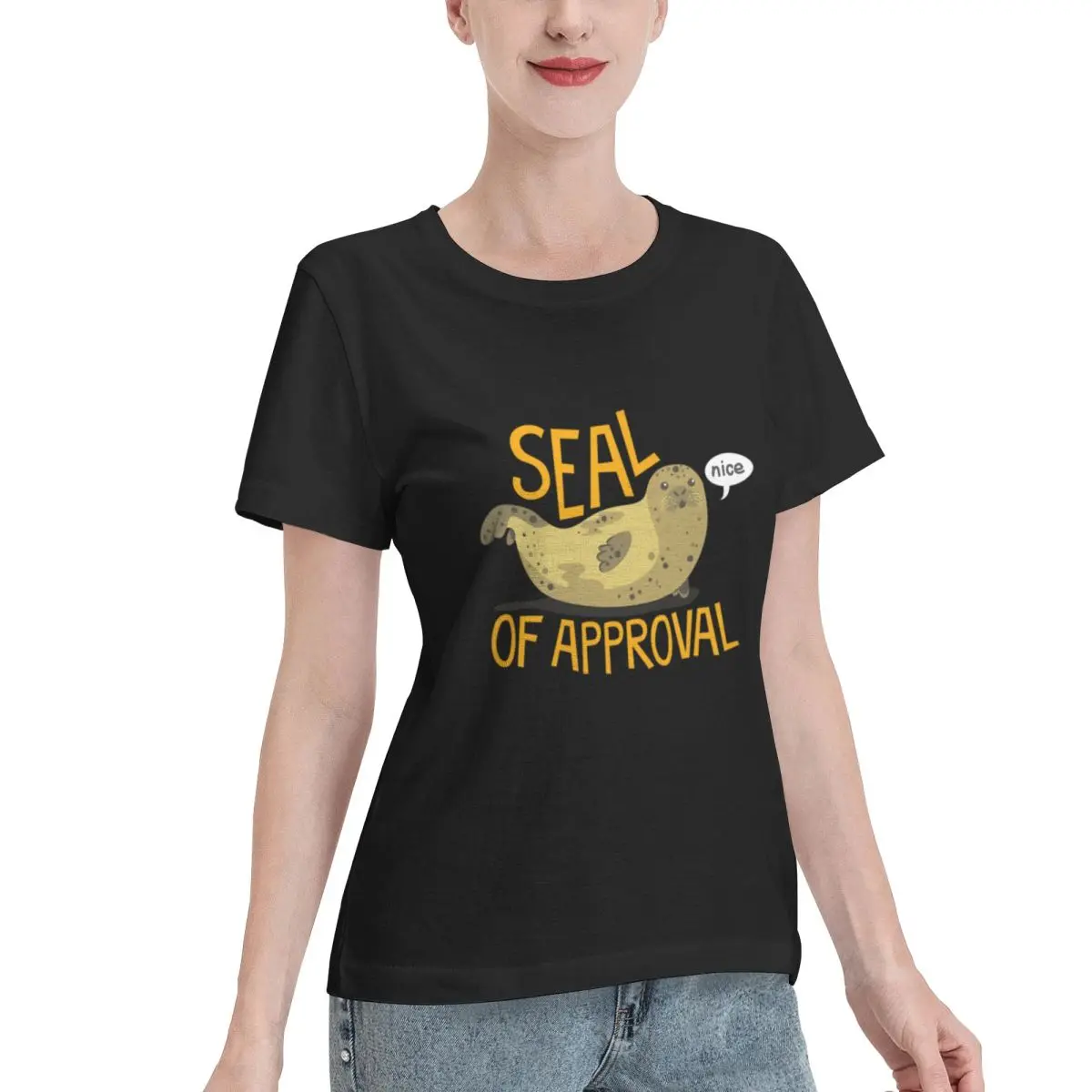 Trending Now Seal Of Approval Women's T-shirt Daily Casual High Quality Cotton Shirt