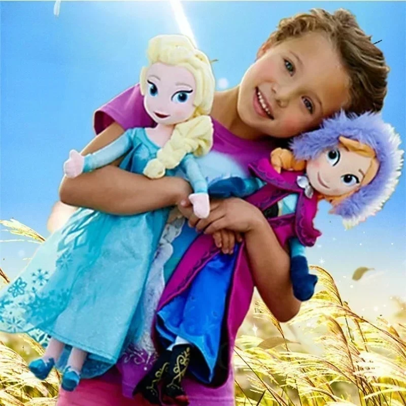 30-40cm DSN Cartoon Frozen Prinzessin Plüschtier Anna Puppe Schneekönigin Prinzessin Anna Elsa Weiche Stofftiere Geburtstagsgeschenke
