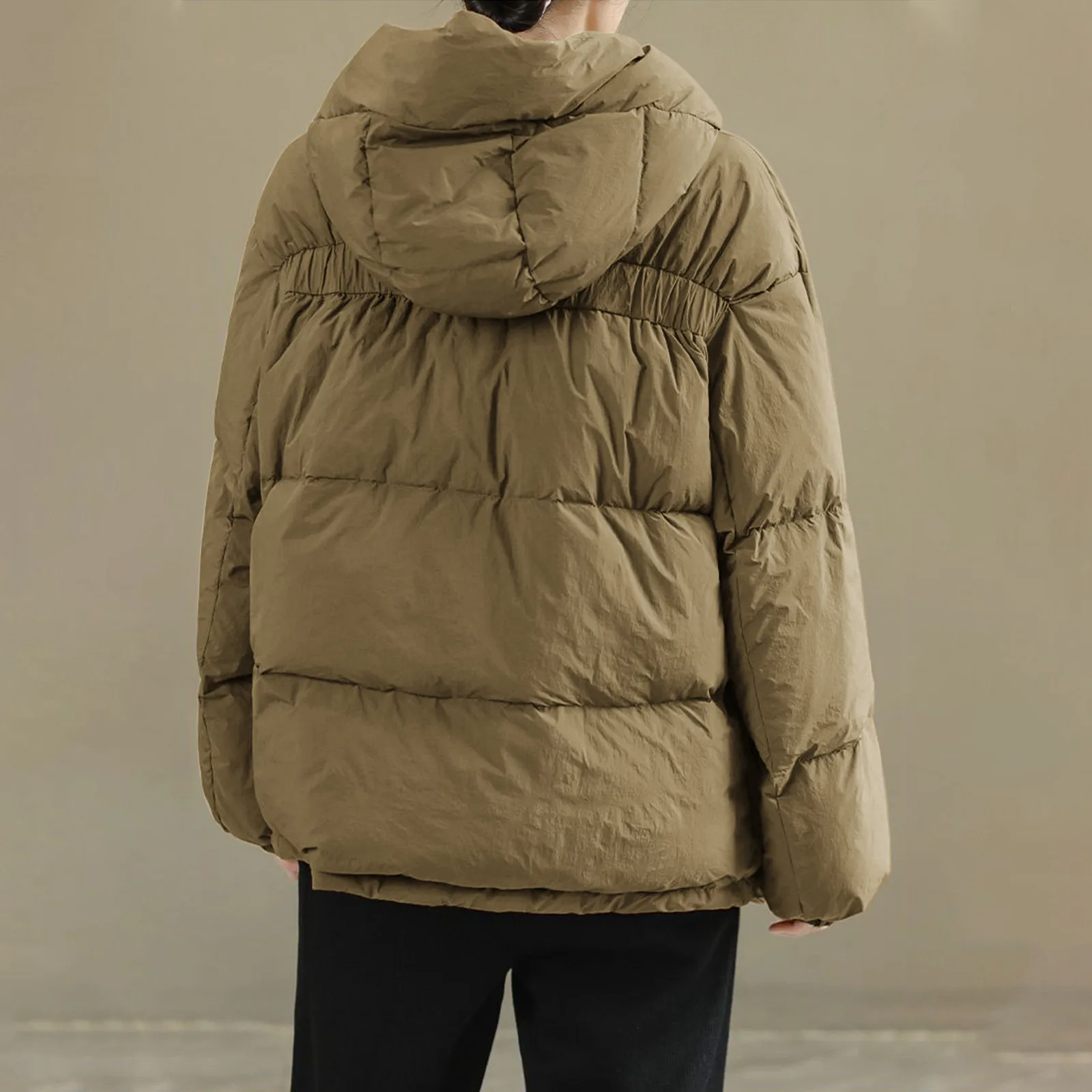 Veste à capuche mi-longue coupe-vent pour femme, manteau rembourré en coton chaud épaissi, à la mode et confortable, hiver 2024