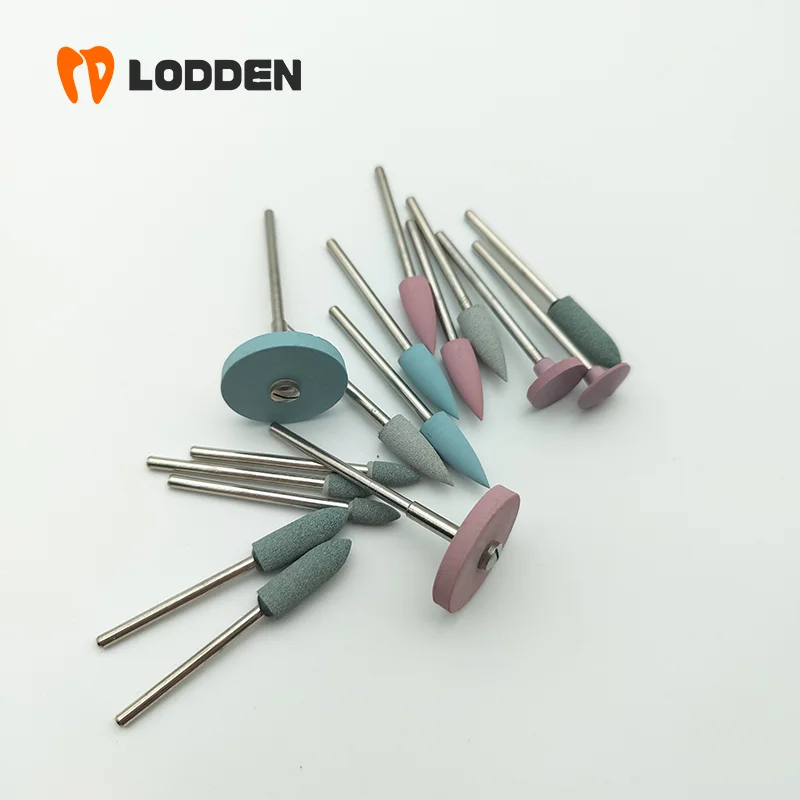 Schleif- und Polierset für Dentallabore für Metall, Acryl, Keramik, Zirkonoxid, Lithiumdisilikat mit Diamantbohrern und Gummirollen – Detail 16