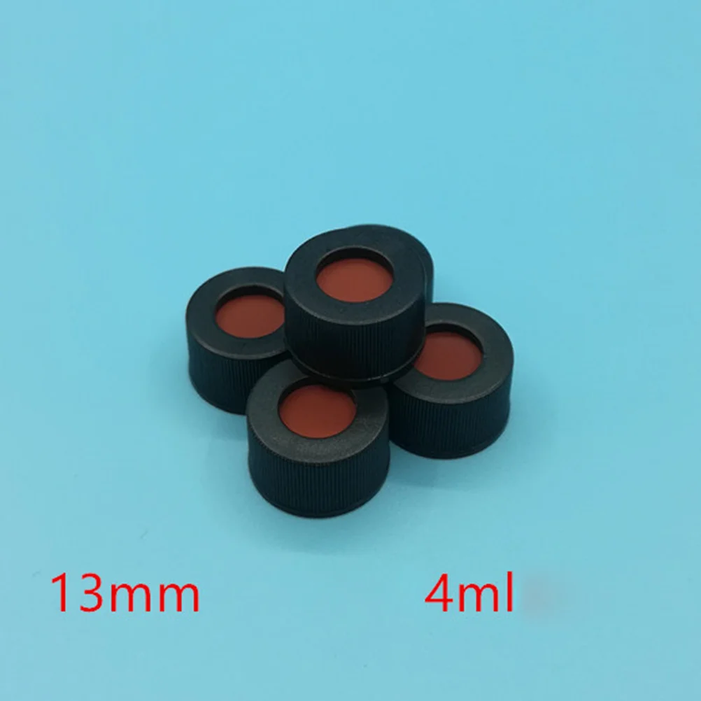 

20Pcs Black Lid Chromatography Vial 4ml Screw Neck Reagent Serum Sample Storage Glass Bottle Chromatography Vial