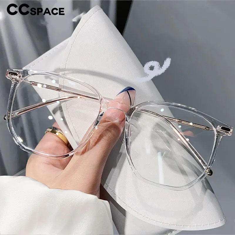 55433 Large Frame Transparent Finished Myopia Glasses Anti Blue Glasses Frames Women Optical Fashion Computer Eyeglasses