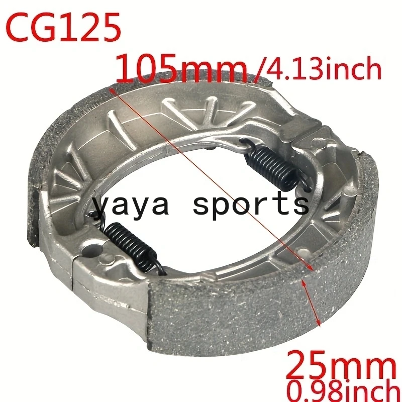 CG125 105mm Motorcycle Drum Brake Shoes for Coleman CT200U MB200 BT200X MB165 Massimo Baja 6.5 Hp 196cc MB165 GY6 50cc Scooter