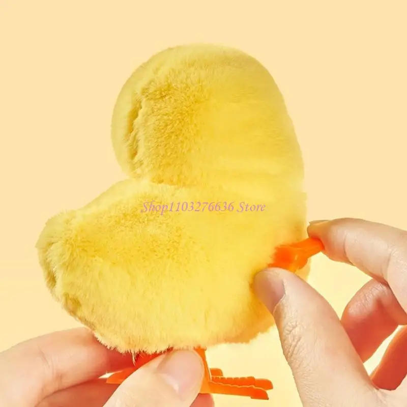 R6FD Pâques Windup Poulet jouet en peluche Jouet pour bébés pour tout-petit favorise l'activité physique Exploration éducation
