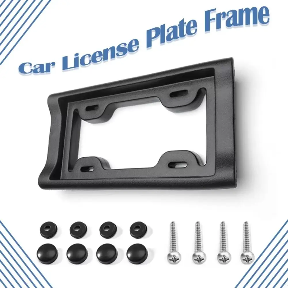 

EVA Material License Plate Frame Crashproof Design Black Color Bumper Guard Protective Anti-collision Tag Cover Protector