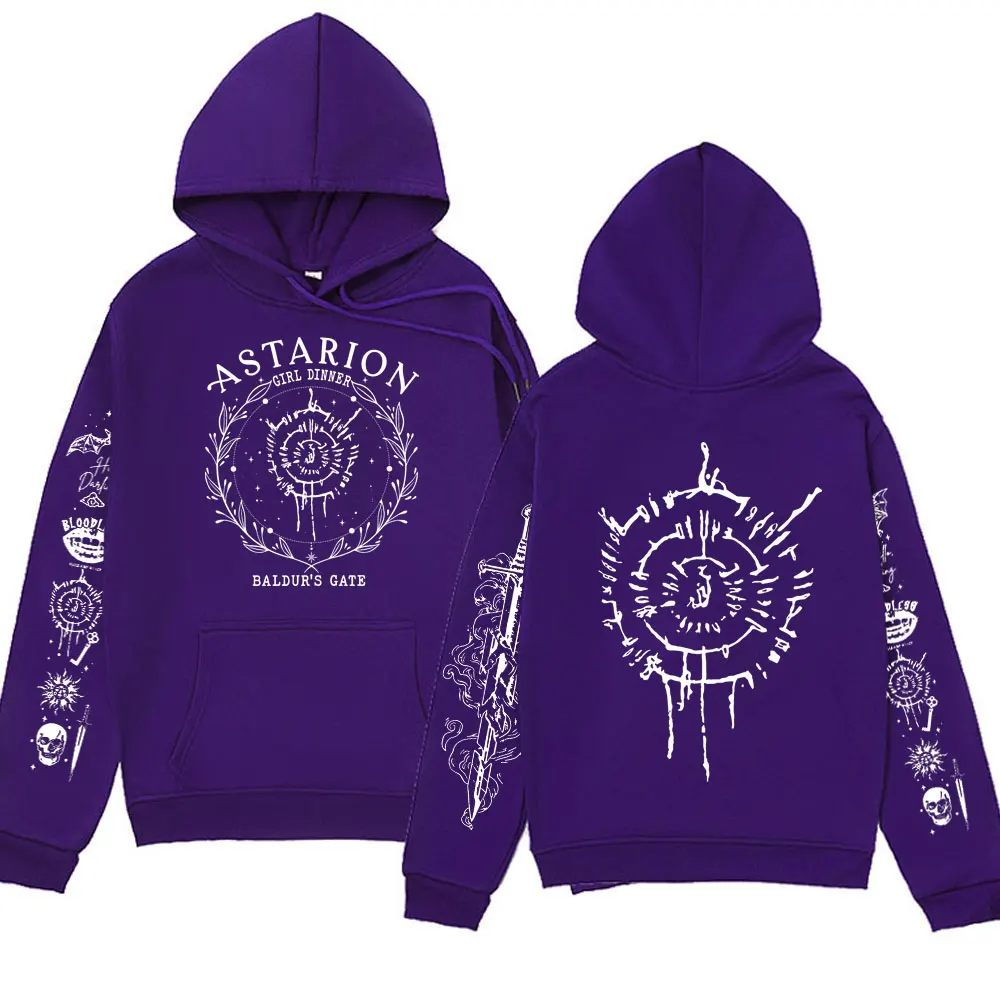 Clássico astarion baldurs portão 3 hoodie das mulheres dos homens harajuku vintage moletom yk2 roupas pulôver oversized hoodiesstreetwear