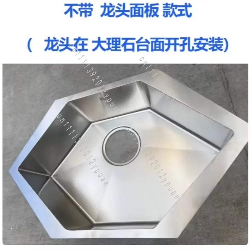 Handmade Thickened 304 Stainless Steel Corner Sink, Special Shape Single Bowl, Kitchen Washing Basin for Vegetable Cleaning Work