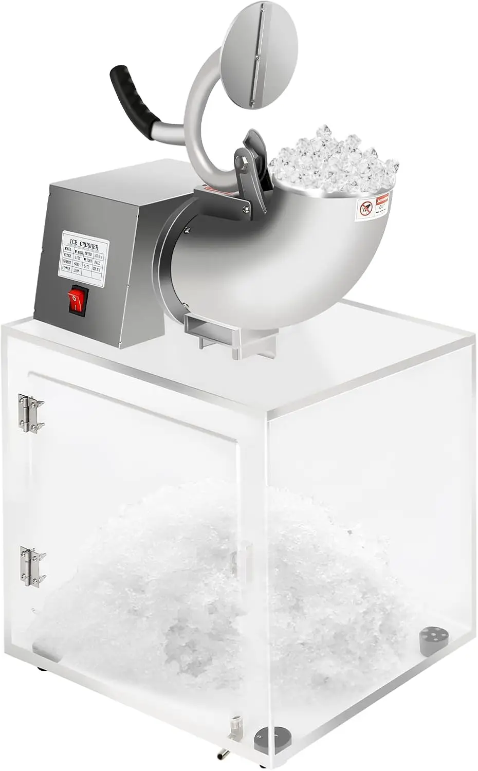 

Commercial Snow Cone Machine Ice Shaver Macker 440lbs/hr, ETL Approved 300W Electric Ice Crusher Machine with Dual Blades