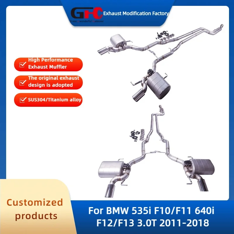 

GFC Catback Valvetronic Exhaust Pipe for BMW 535i 640i F10 F11 F12 F13 3.0T High-Performance 304 Stainless Steel Exhaust System