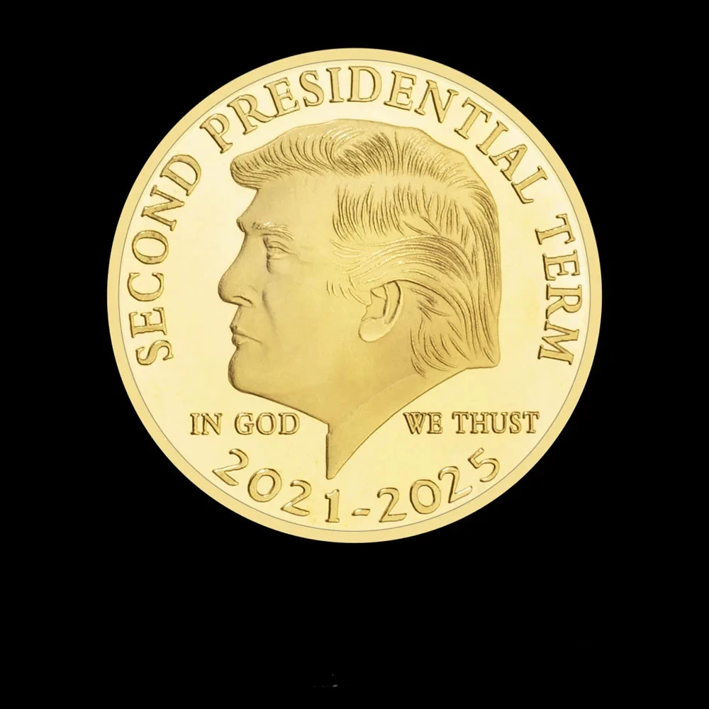 Second Presidential Term(2021-2025) Donald Trump Collectible Coins Golden&Silvery Plated Trump Souvenir Commemorative Coin