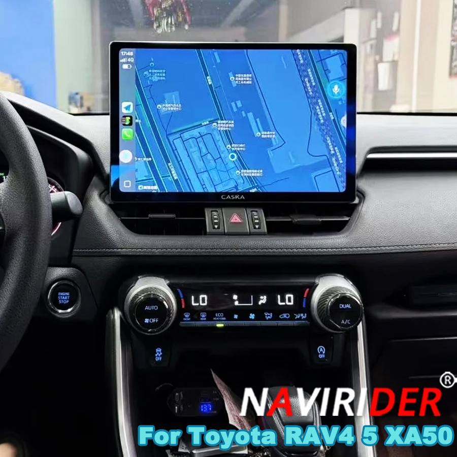 13.3 Inch Android 14 Carplay Screen For Toyota RAV4 5 XA50 2018-2023 Car Multimedia Android Auto WIFI+4G DSP Stereo Player 2DIN