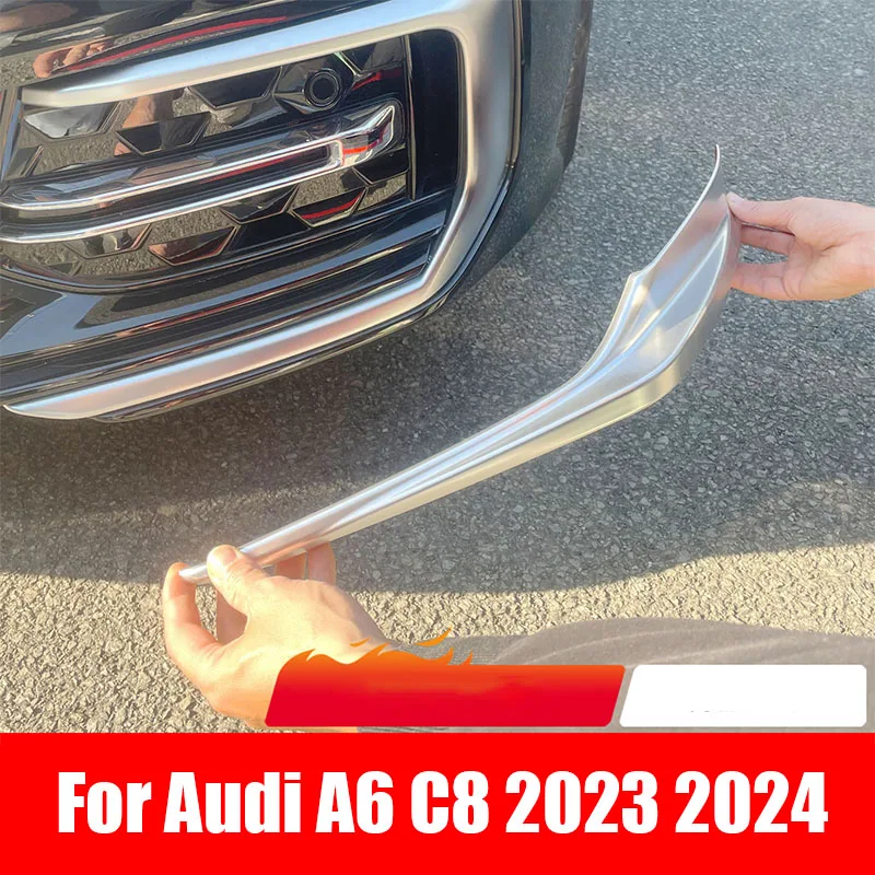 

Exterior front bumper protective corner adhesive installation and exterior modification parts For Audi A6 C8 2023 2024