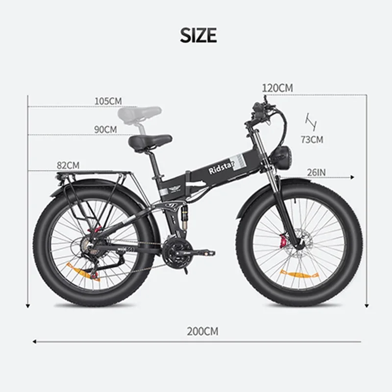 Folding Electric Bike for Adults 26 inch  Tire 1500 W 20 ah 50 km/h Hydraulic Dis Brake Electric Bicycle E bike Eu warehouse